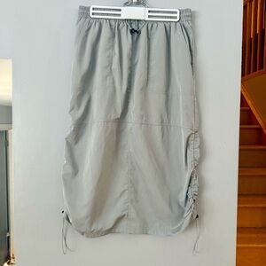 Wild Fable Gray Ruched Midi Skirt